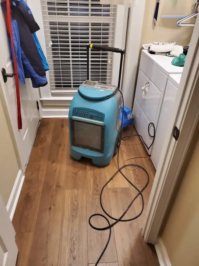 Commercial dehumidifier deployed for Flood Damage Cleanup in Old Forge
