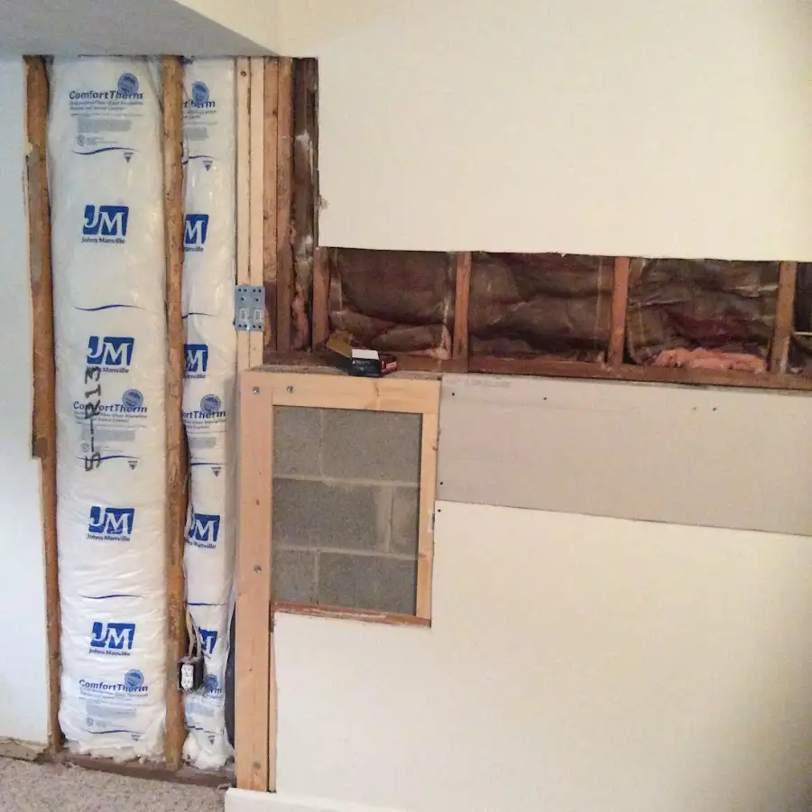 Wall insulation replacement during Structural Drying in Old Forge